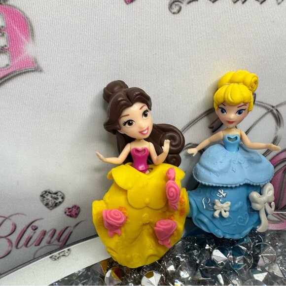 2 Disney dolls Cinderella belle moveable cute dolls action figures - Picture 2 of 5